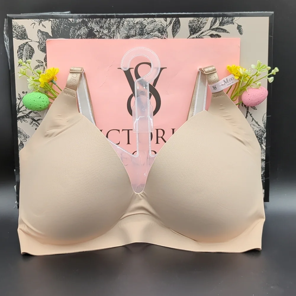 Victoria Secret Bare Push Up Wireless Comfort Bra Size M-DD Praline - Picture 1 of 9